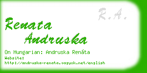 renata andruska business card